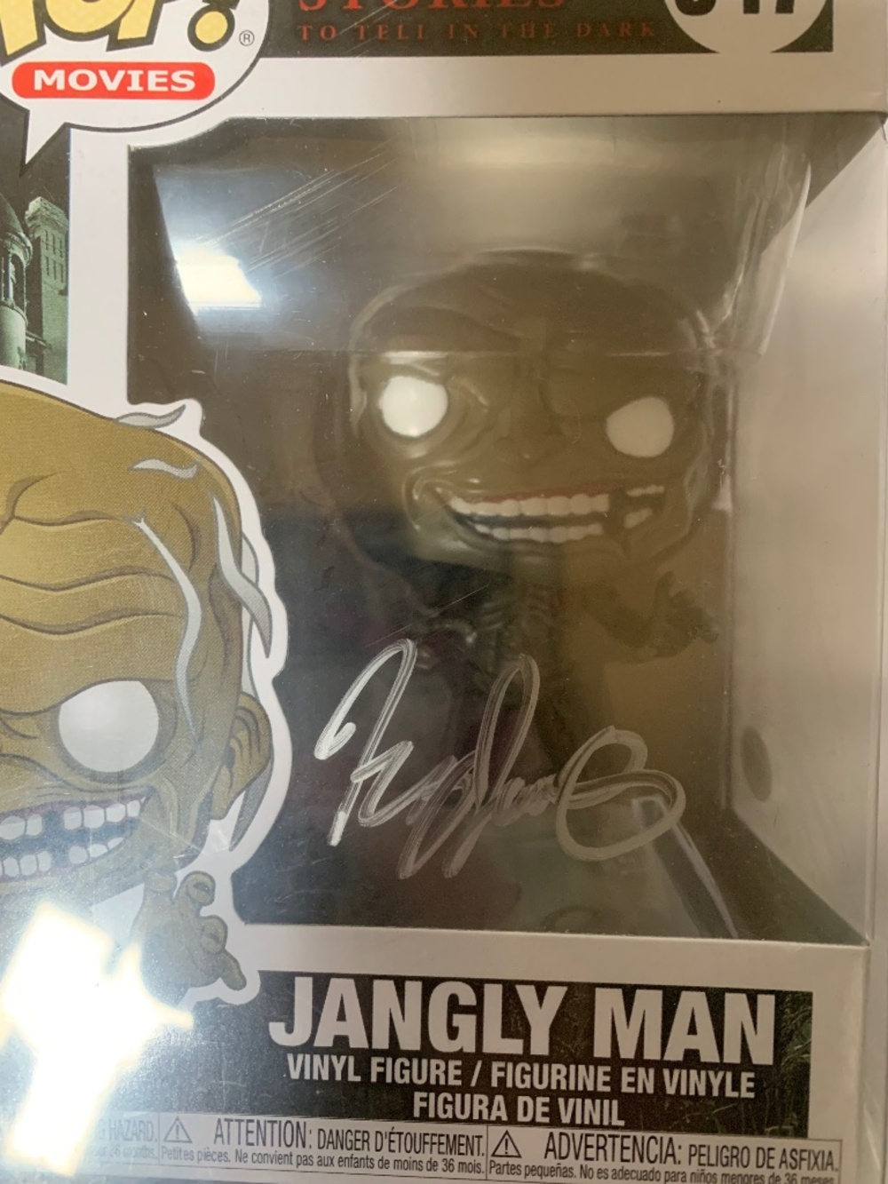 NIB! Autographed Jangly Man from Scary Stories #847 Funko Pop! Never Opened!
